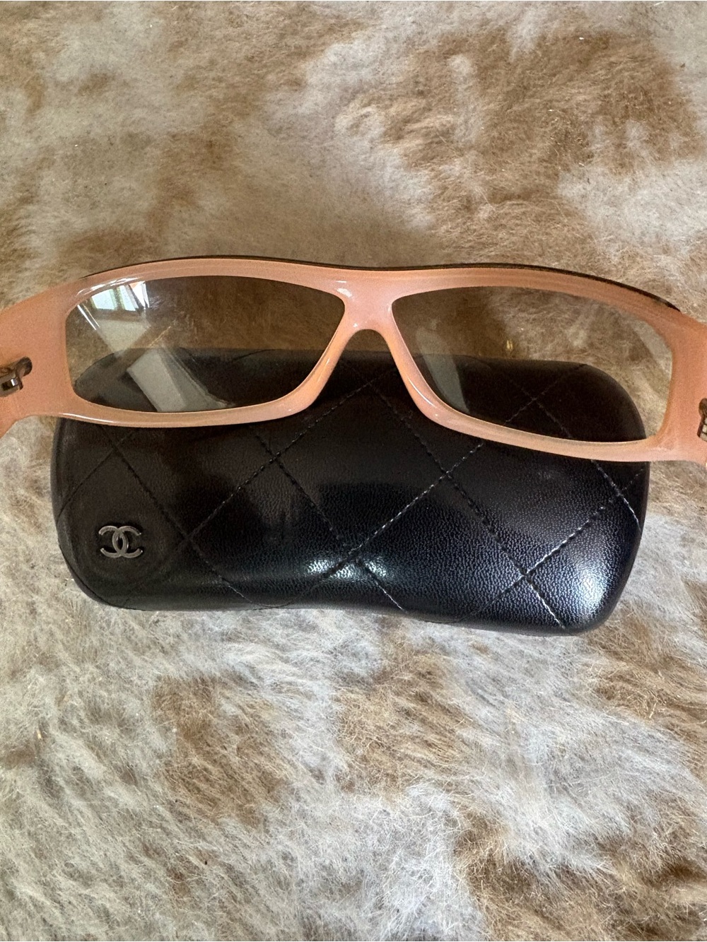 CHANEL Shield Rimless Sunglasses Pink Gradient CC Logo Made in Italy - Picture 5 of 9